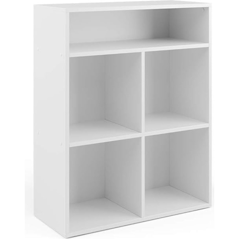 Vicco Children's Shelves for Folding Boxes, White Bookcase, Toy Shelves, Storage