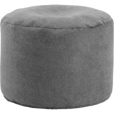 mokebo® Pouf XL, Stool, Floor Cushion 60 x 40 cm 'The Resting Pouf' Round Stool & Footstool for Living Room, Fabric Seat Pouf in Anthracite, Side Table, Pouf for Indoor Use with EPS Beads Filling