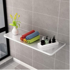 Robuster Wand-Tisch mit Klappdeckel, zusammenklappbar, aus Edelstahl, platzsparend, Frühstücksbar, 90 x 40 cm (L x B)