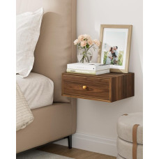 HEYZOEY Floating Bedside Table (Walnut)