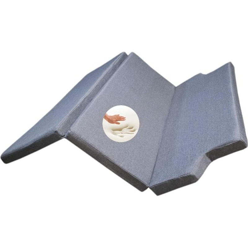 KFoam.es Viscoelastic Mattress for VW T4, T5, T6, T6.1 Multivan, California Beach, Caravelle, Transporter, Folding Mattress, Camper Van, Motorhome, 185 x 148 x 8 cm