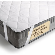 SoNiT home decor Topper for Queen Bed, Topper 120 x 190 cm, Mattress Topper, Temperature Regulating, Dimensionally Retention, Made in Italy, TP-1-2 PZ