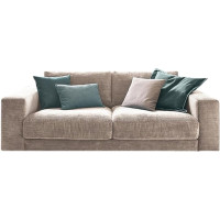 KAWOLA Big Sofa 2-Seater Madeline Recliner Sofa, Taupe, Couch XXL, Mega Sofa, Padded Living Landscape 230 x 60 x 120 cm W x H x D