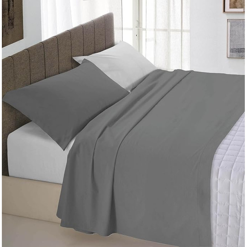 Bed Linen Italian Bed Grey Double 250 x 300 cm