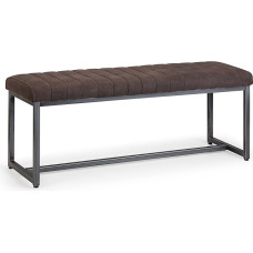 Julian Bowen Brooklyn Upholstered Bench, Anthracite, Metal, One Size