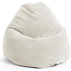 Sitting Point by Magma BeanBag Shara XXL Bean Bag Made of Fleece Cord 80 x 130 cm, Washable Cover, Beige, Oeko-Tex® Certified