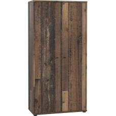 FORTE Tempra 2 Chest of Drawers with 2 Doors, Engineered Wood, Old Wood Vintage Style, 73.7 x 149.5 x 34.8 cm (W x H x D)