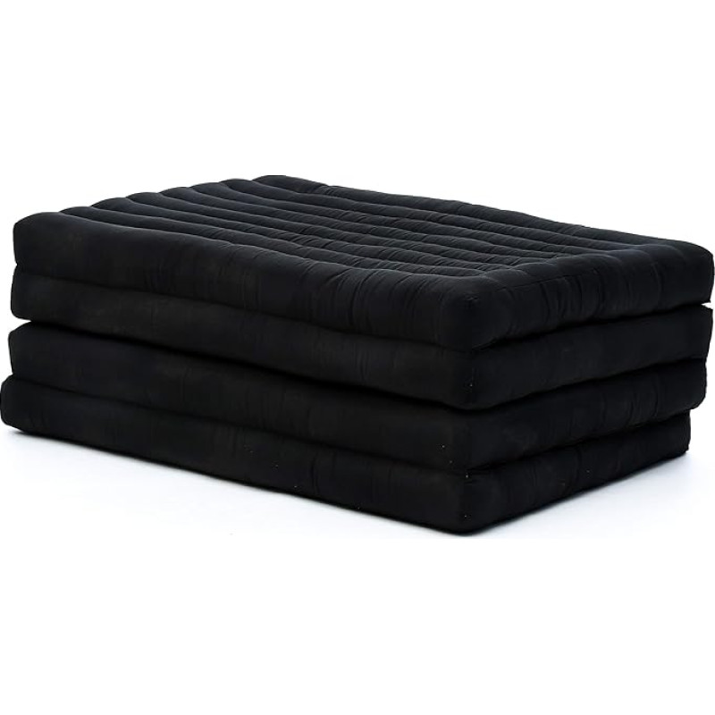 Leewadee Folding Guest Bed, Folding Car Mattress, Guest Mattress, Folding Mattress, Made of Kapok, Extra-Wide, 200 x 110 x 8 cm