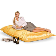 SMOOTHY Original Metallic Indoor XXL Bean Bag, 400 L, Giant Bean Bag, Seat Cushion, Cotton Chair for Children and Adults (180 x 140 cm, Yellow Gold)