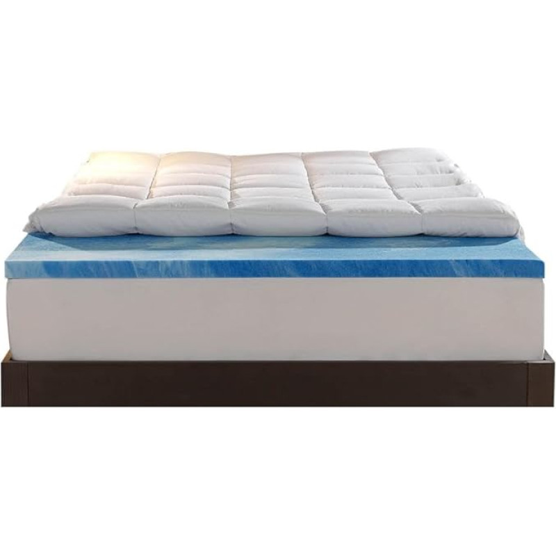 Sleep Innovations Double Layer Memory Foam Mattress Topper 4