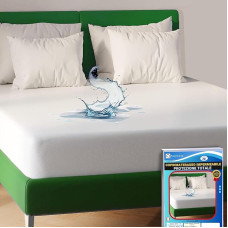 Double Mattress Cover Overall, Waterproof, Soft, Breathable, Protects the Mattress | Protects Against Liquids | Daunex Germany - Width 165 170 180 200 x Length 190/200