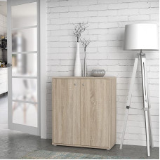 Forte Tempra, 2 Chest of Drawers with 2 Doors, Engineered Wood, Sonoma Oak Style, 73.7 x 85.5 x 34.8 cm (W x H x D)