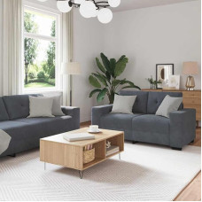 INLIFE Sofa Set mit Kissen 3 pcs Grau 221 x 78 x 80 cm Samt,Möbel,Sofas,Grau,73.2 KG,3324640