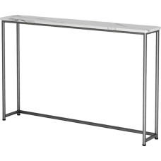 Golden Iron Stand Console Sofa Table for Hotel Hallway Modern Narrow Side Table Behind the Couch Compact Entrance Table with Black Metal Finish High Metal Console Tables for Living Room