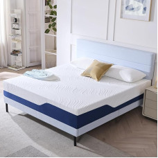 Hiimgo Single Mattress (90 x 190 x 20 cm) - 20 cm Medium Firm Memory Foam Mattress with Carved Knit Cover to Relieve Pressure and Back Pain