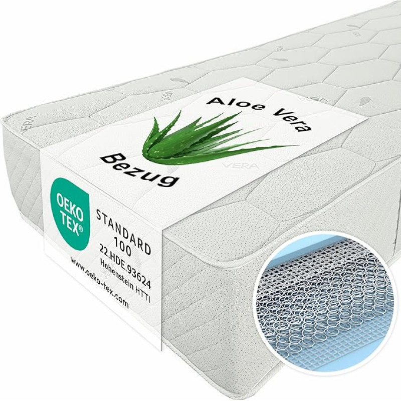 “Smaragd” Emerald Spring Mattress, Extra High 27 cm and Extra Firm H5, From Matratzen Perfekt