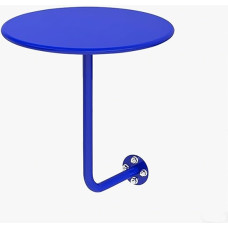 Runder Bartisch zur Wandmontage – Stilvoller, hoher Kneipentisch in Klein Blue für Wohnzimmer und Restaurant – Platzsparender Wandtisch, perfekt für Cafés und Bars