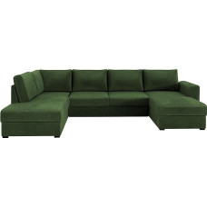 Mirjan24 Ecksofa Wilma mit 2 Bettkasten und Schlaffunktion für große Räume, Eckcouch Polsterecke Sofa Couch Couchgarnitur Schlafsofa (Clara 215.10, Seite: Links)