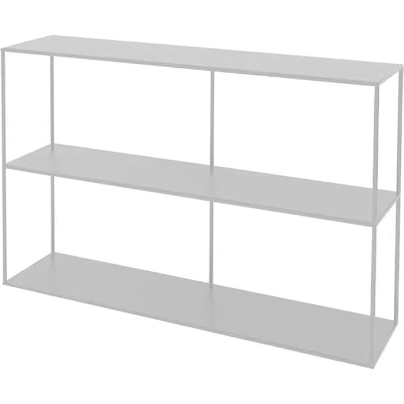 Industrial Console Sofa Table with Metal Shelves 2 Tier Open Storage Rack for Entryway High Wide Hallway Table