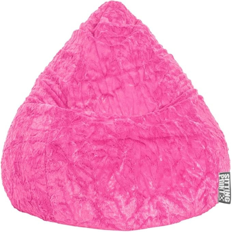 SITTING POINT only by MAGMA Fluffy XL Bean Bag Approx. 220 Litres Pink