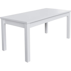 Mirjan24 Dining Room Table S18L, Practical Pull-Out Table, Dining Table, Choice of Colours, Table for Dining Room, Kitchen Table, Extendable Table (White, 80 x 160 x 200 cm)