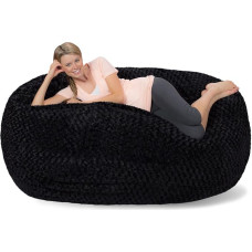 Comfy Sacks 6 ft Lounger Memory Foam Bean Bag Chair, Midnight Fox