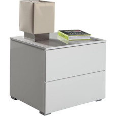 Composad Gran Privilego 2 Drawer Bedside Chest, Wood, High Gloss White, 44x55x44 cm