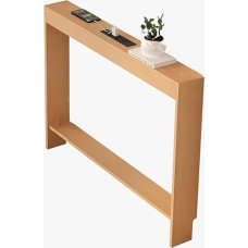 Modern Console Table Entrance Hallway Foyer Narrow Sofa Table with Skirting Board Thickened 18mm Behind Coffee Table Console Table Decor Entrance Table Wood Finish 100x15cm