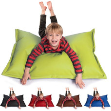 sunnypillow S Bean Bag, Seat Cushion Made of Faux Leather, Outdoor & Indoor, 100 x 70 cm with 60 L Polystyrene Filling, Armchair for Children and Adults, Sofa Bean Bag, Many Colours and Sizes to