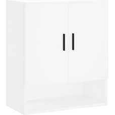 vidaXL Wall Cupboard, Wall Cabinet with Lots of Storage Space, Wall Mounted Bathroom Cabinet, Medicine Cabinet, Storage Cabinet for Living Room, White Wood Material