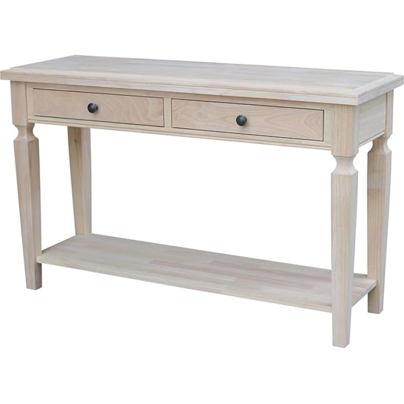 IC International Concepts Vista Solid Wood Console/Sofa Table Versatile Entrance Furniture Ideal for Living Room and Office Decoration Unpainted