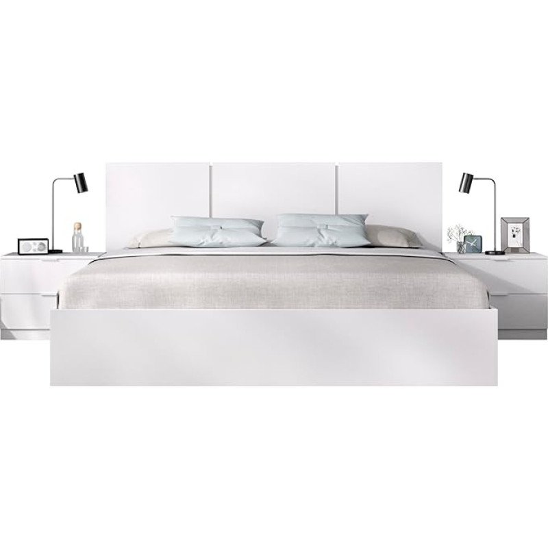 DEKIT GRUPO RIMOBEL White Melamine Trundle Bed 96 x 146 x 195.4 cm