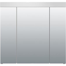 trendteam smart living - Devon - Mirror Cabinet - White - Modern Mirror Cabinet 3 Doors - (W x H x D) 80 x 75 x 16 cm - 9 Compartments and 6 Adjustable Shelves - Scratch-Resistant