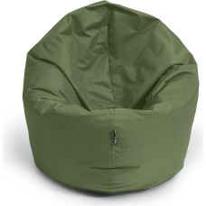 BuBiBag Bean Bag, 2-in-1 Function Seat Cushion with EPS Polystyrene Filling, 32 Colours, Floor Cushion, Armchair, Sofa (100 cm, Khaki)