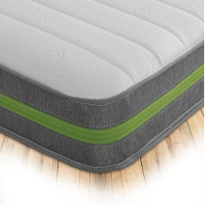 Starlight Beds Airflow European Memory Fibre Mattress, Grey/White, 140 x 200 cm