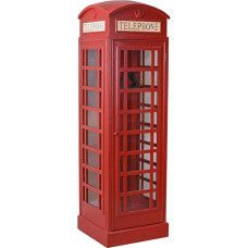 PALAZZO INT Vintage Wild Rose Display Cabinet - Shabby Chic Country Style Glass Display Cabinet with Hand Painted Rose Vines, 2 Drawers & 3 Glass Shelves (H 160 × W 60 × D 38 cm) FRF080