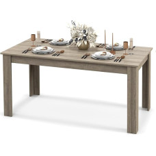 RELAX4LIFE Dining Room Table 160 x 80 x 77 cm, Dining Room Table for 4 People, Wooden Kitchen Table, Modern Dining Table, Wooden Table for Dining Room, Kitchen (Natural)