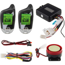 EASYGUARD EM211 2-kordne mootorratta alarmsüsteem Kaugkäivituse löögiandur Kallutusandur DC12V LCD-ekraaniga