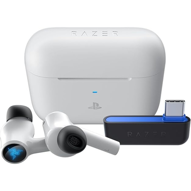 Razer Hammerhead HyperSpeed Wireless Multiplatvormi mängukõrvaklapid Playstationile (HyperSpeed Wireless, aktiivne mürasummutus, Bluetooth 5.2, kuni 30 tundi kestev aku) Valge