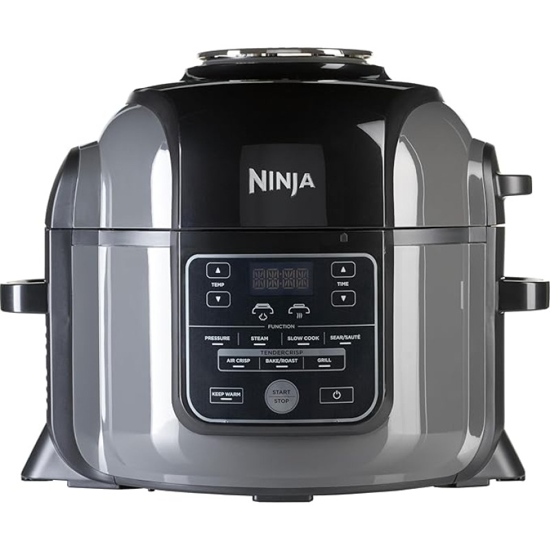 Ninja Foodi Multi Cooker [OP300EU] Tender Crisp Technology, Hot Air Frying, Grilling, Baking, Roasting, Sharp Sauteing, Steaming, , Slow Cooking, 1460 W