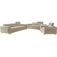 Mirjan24 Torezio 3+2+1 Sofa Set, Sofa Set for Living Room, Couch Set, Living Landscape, Sofas, Couch, Feet Made of Metal Chrome, Sofa (Manila 02)