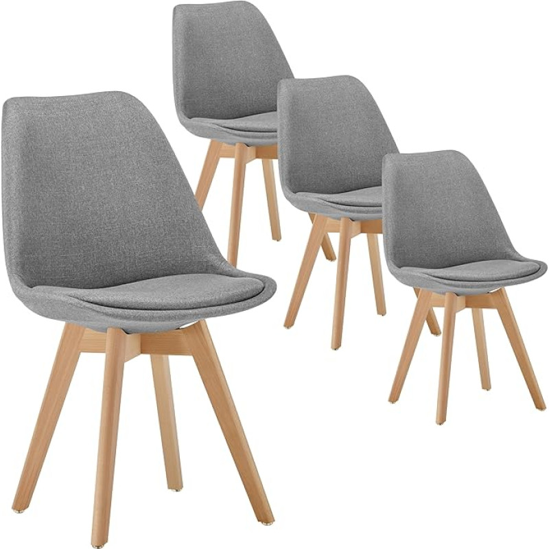Deuline Oslo 2x or 4x Dining Room Chairs, Upholstered Chair, Chairs with Back, SGS Tested