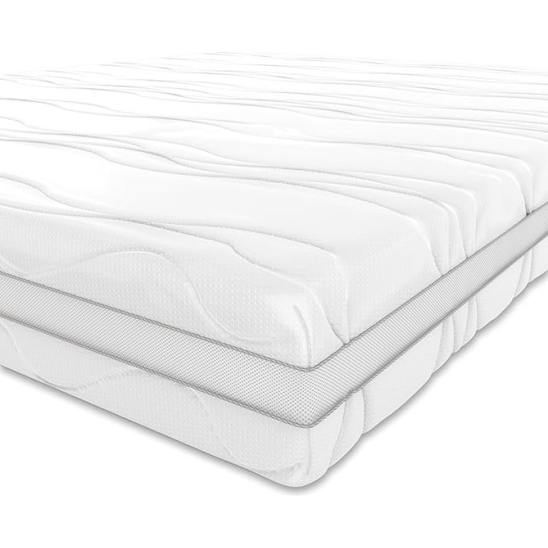 Amazon Basics Memory Foam Mattress 7 Zones Medium Firm (H3) 160 x 200 x 20 cm White