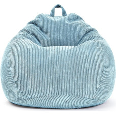 Green Bean© Square XL Indoor Corduroy Cover 90 x 110 cm - Without Filling - Bean Bag Cover, Bean Bag Cover - Cord - Cuddly, Soft, Robust - Washable, with Inner Bag - Light Blue
