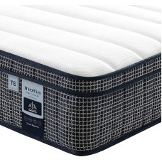 Inofia Tartan-E 7-Zone Pocket Spring Mattress 90 x 190 cm with HermoReg Cooling Gel - 28 cm Orthopaedic Mattress with Memory Foam, Oeko-Tex 100 Certified + 100 Nights Trial Sleep