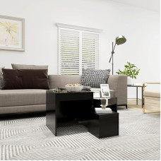 EMYRLXQW Tables, Accent Tables, End Tables, Nesting Tables, Set of 3, Black Wood Composite