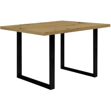 FORTE Tables Non-Extendable Table, Wood Material, Artisan Oak, 140 x 74.7 x 90 cm