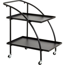 HAKU Möbel Serving Trolley Black Metal Dimensions: W 68 cm x H 71 cm x D 42 cm Style: Modern