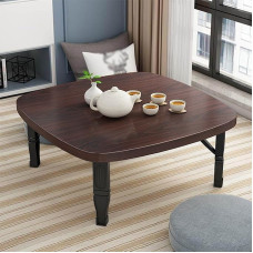 Portable Japanese Folding Wooden Table Low Coffee Table Floor Seat Compact Tea Table Ideal for Living Room and Outdoor Dining 70x35cm