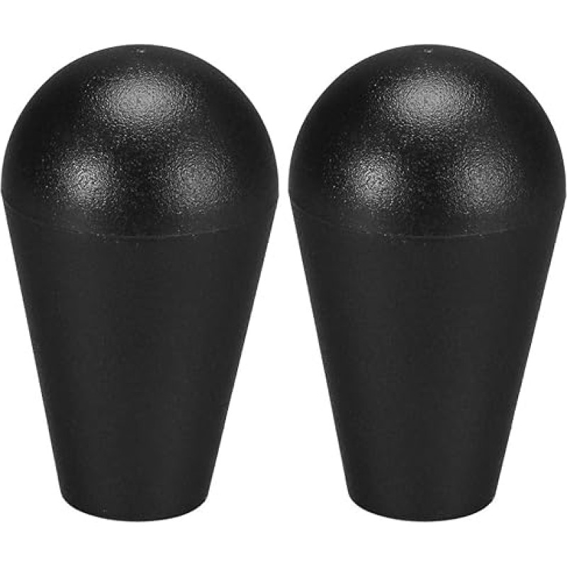 sourcing map Ellipse Oval Joystick Head Rocker Ball Top Handle American Type Arcade Game DIY Parts Black Pack of 2